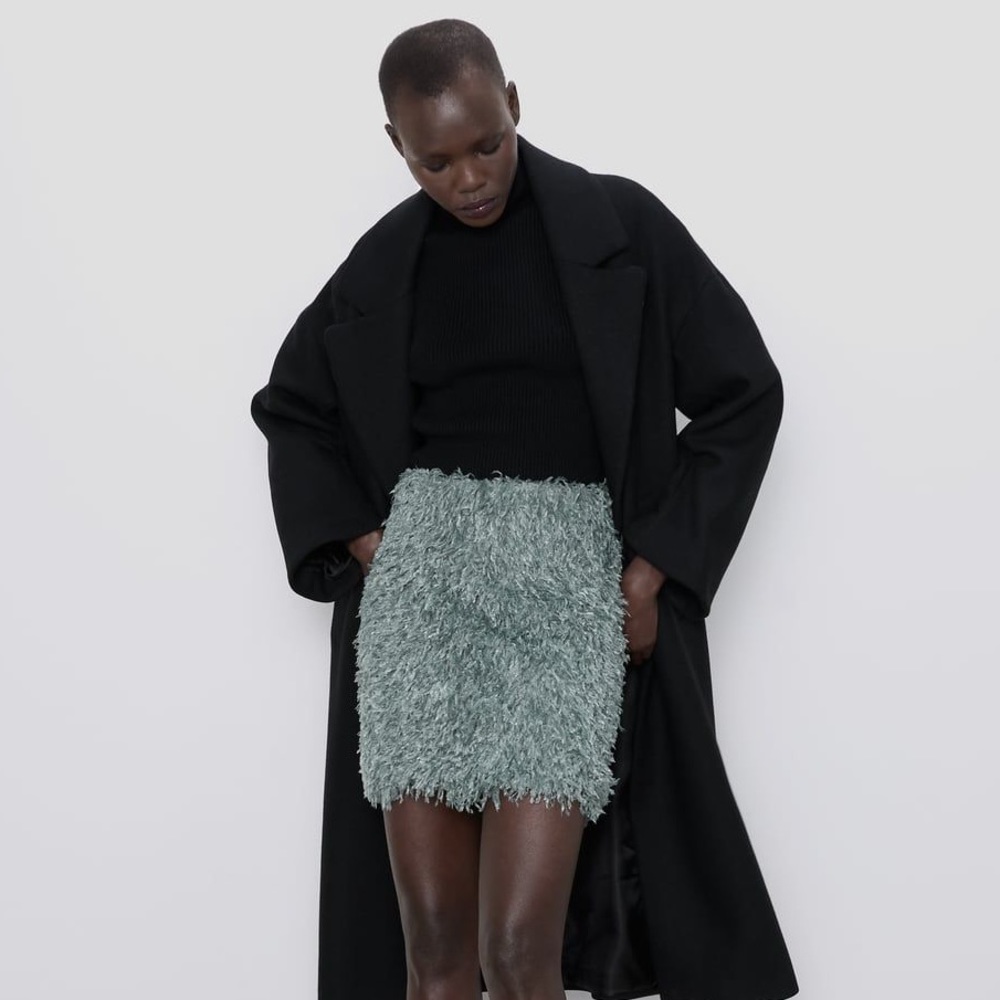 Zara Feather Effect Skirt